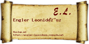 Engler Leonidász névjegykártya
